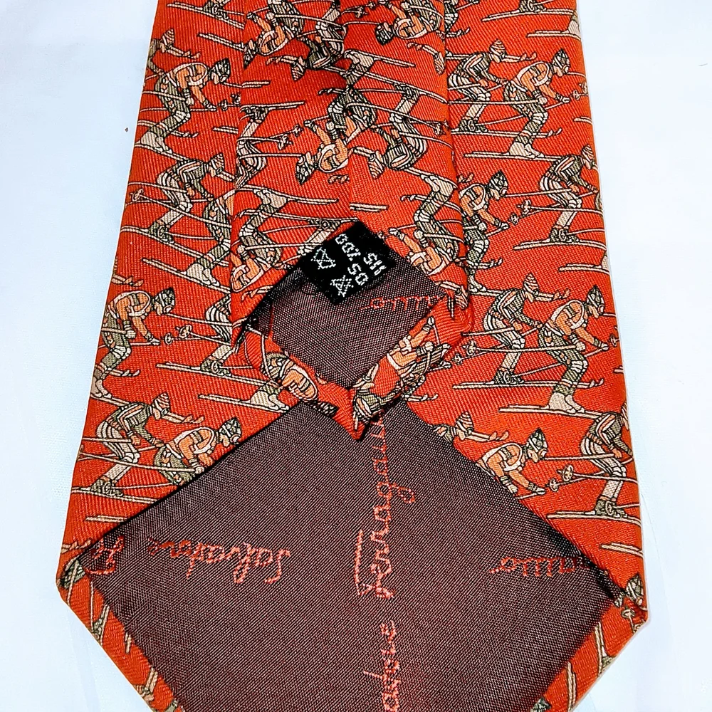 FERRAGAMO - 2 Red / Brown Patterned‎ Salvatore Ferragamo Ties Bundle